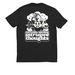 Currently Battling Intrusive thoughts, a Space Black Allmade Eco Triblend Unisex Tee (back-view)