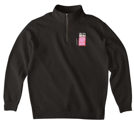 Company Member Q Zip, a Black Midweight Quarter Zip Pullover