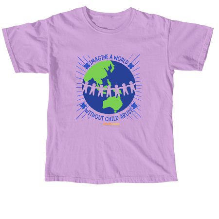 Child Abuse Awareness, a Neon Violet Comfort Colors Unisex Tee