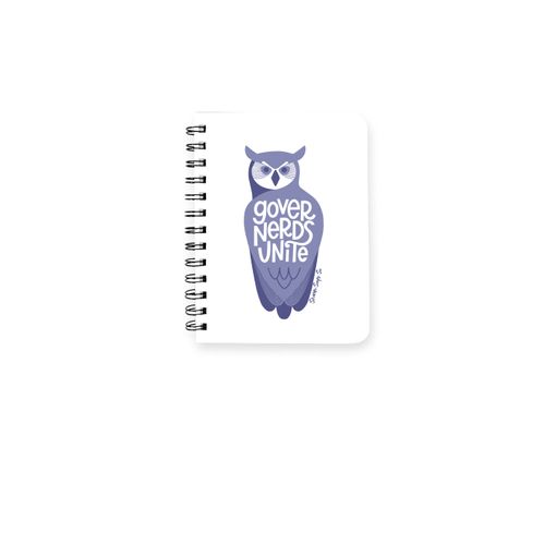 Governerds Unite Owl (Purple) Spiral Notebook