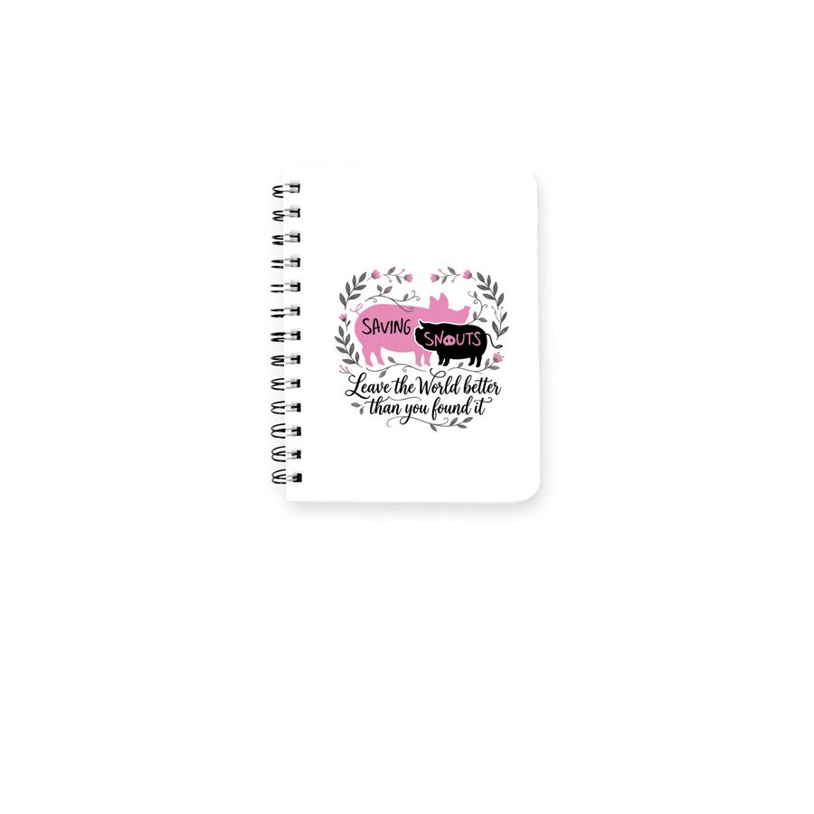 Saving Snouts Notebook, a White Spiral Notebook