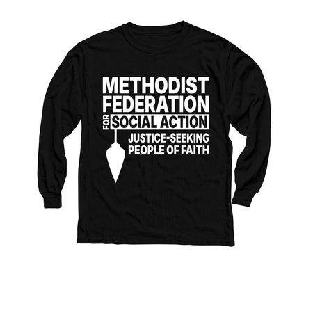MFSA Justice-Seeking People of Faith, a Black Youth Long Sleeve Tee