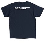 Security2, a Navy Classic Unisex Tee (back-view)