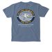 WWCC X KNGDMCO - HB PELI BLUE, a Blue Jean Comfort Colors Pocket Tee (back-view)