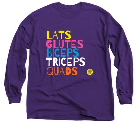 Muscle Up with Pride, a Purple Classic Long Sleeve Tee