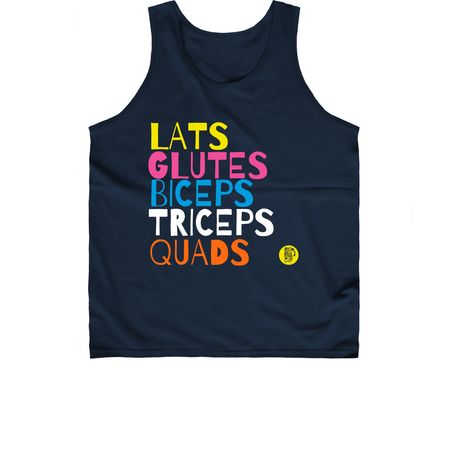 Muscle Up with Pride, a Navy Classic Unisex Tank Top