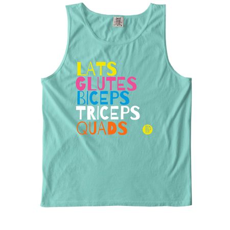 Muscle Up with Pride, a Chalky Mint Comfort Colors Tank Top
