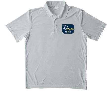 Performance shirts: 70th anniversary, a Silver Unisex Performance Polo