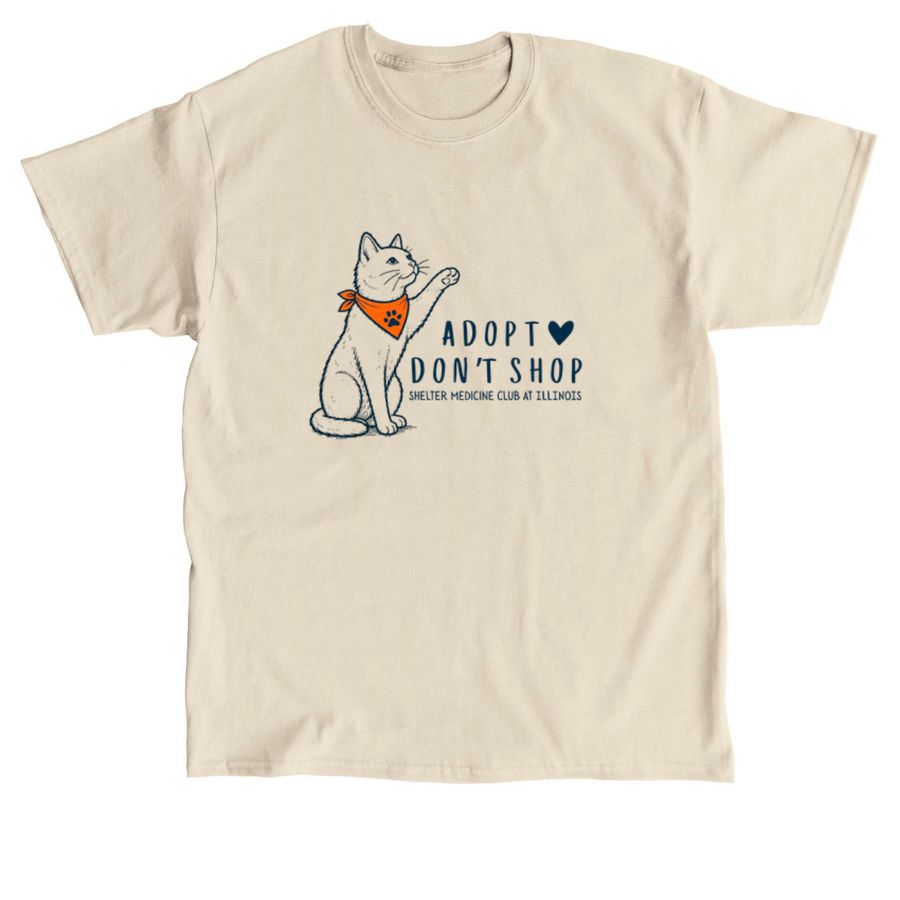 Adopt Don't Shop (Cat), a Sand Classic Unisex Tee