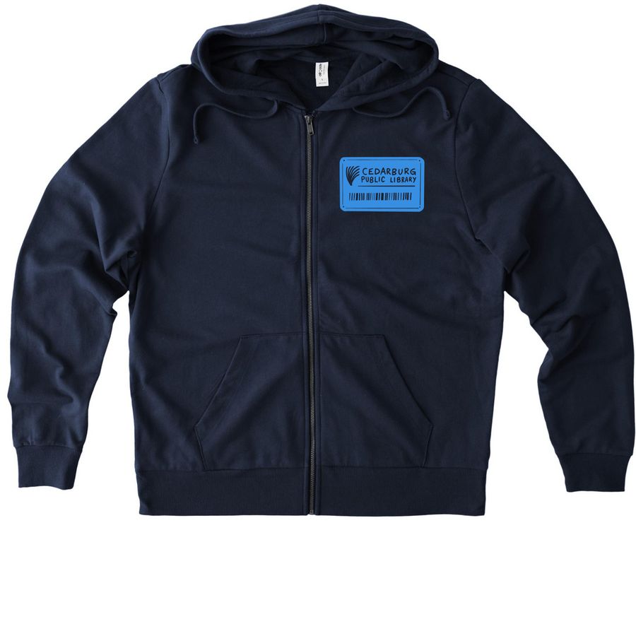 Zipped & Ready to Discover (Blue), a Night Sky Navy Allmade Organic French Terry Zip Up Hoodie