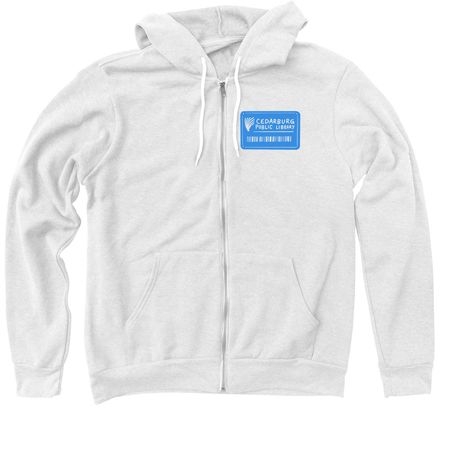Zipped & Ready to Discover (Blue), a White Zip Up Hoodie