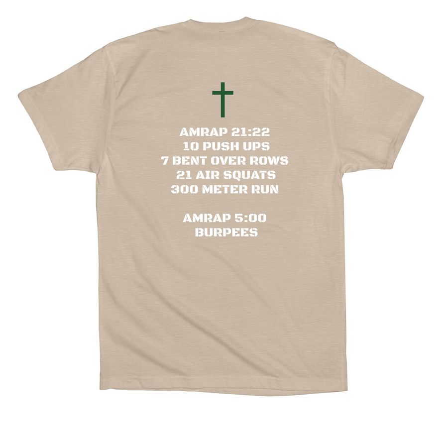 VALHALLA CAN WAIT&nbsp;, a Tan Premium Cotton Tee (back-view)
