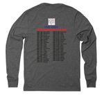 20th Anniversary DNS-OARC&nbsp;, a Aluminum Grey Allmade Eco Triblend Long Sleeve Tee (back-view)