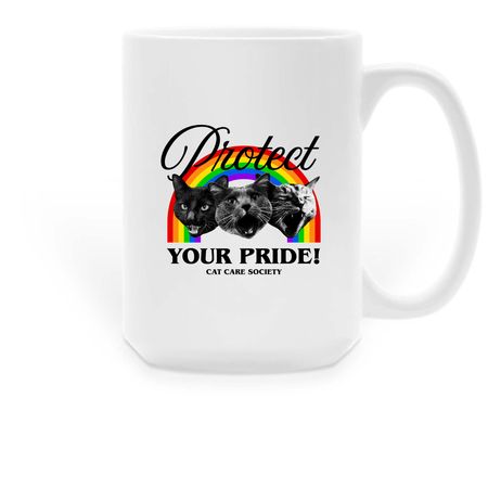 Protect Your Pride Mug, a White Large Coffee Mug