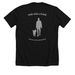 Men's "Walk with a Friend" shirt, a Solid Black Blend Premium Unisex Tee (back-view)