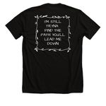 HERE AT THE ALTAR&nbsp;, a Solid Black Blend Premium Unisex Tee (back-view)