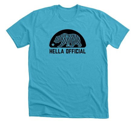 Hella Official Bear - Brights!, a Heather Aqua Premium Unisex Tee