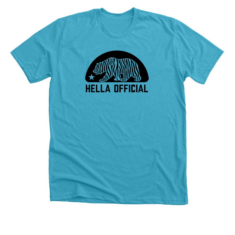 Hella Official Bear - Brights!, a Heather Aqua Premium Unisex Tee