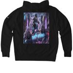 Tonits the Unprovoked Band Tees and Hoodies&nbsp;, a Black Nike Club Fleece Pullover Hoodie (back-view)