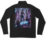 Tonits the Unprovoked Band Tees and Hoodies&nbsp;, a Black Unisex Performance Quarter Zip Pullover (back-view)