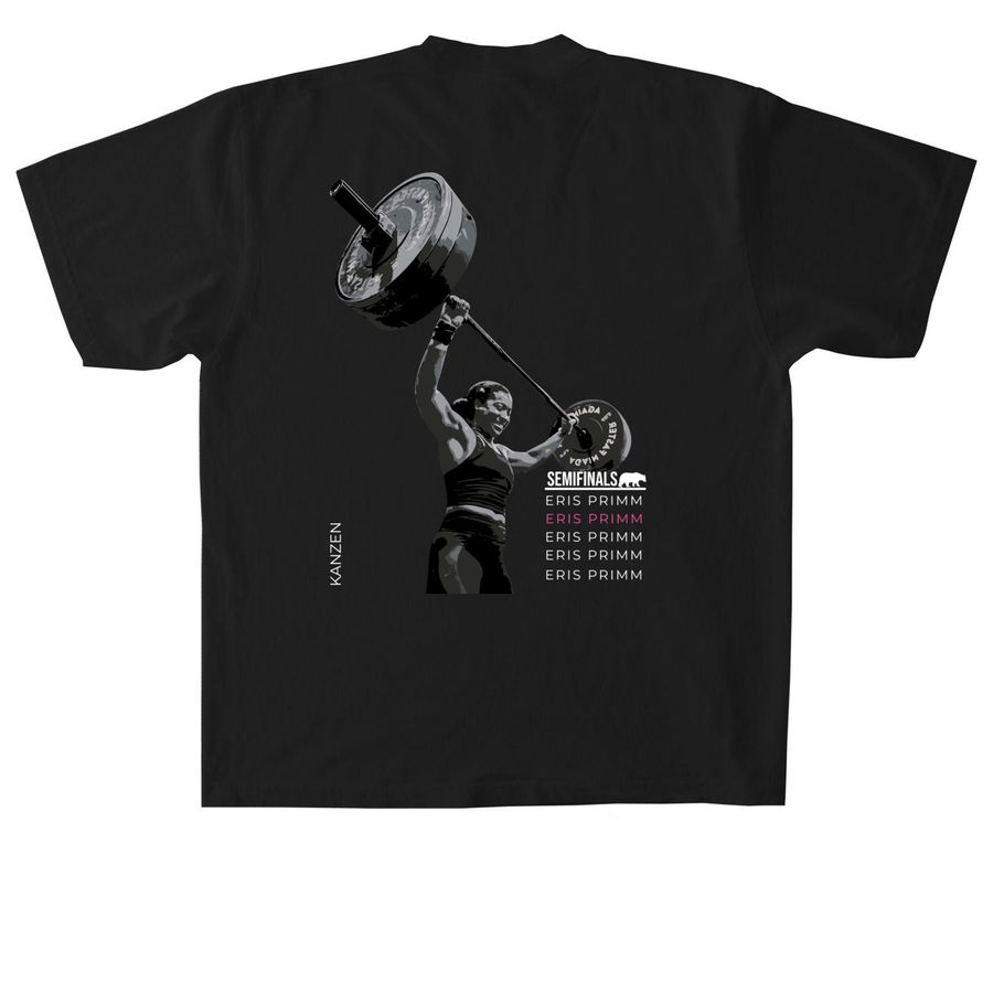 it starts in your head- Semis Drop, a Black Heavyweight Garment Dye Tee (back-view)