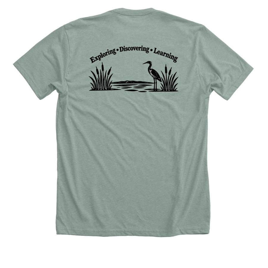 2026 Eco Meet Shirts, a Heather Sage Premium Unisex Tee (back-view)
