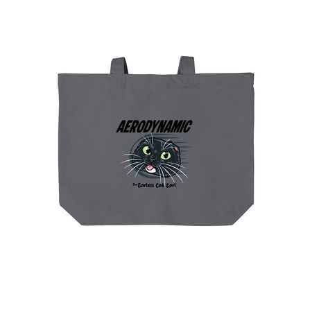 Mr. Earl Tote, a Storm Grey Cotton Canvas Tote Bag