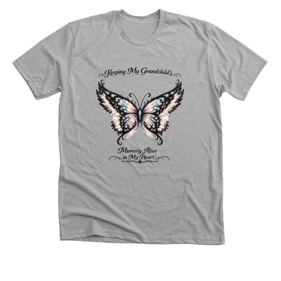 Grandparents Remembrance Shirts BT5, a Athletic Heather Premium Unisex Tee