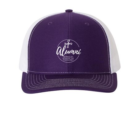 BST Alumni Hat, a Purple/ White Printed Snapback Trucker Cap