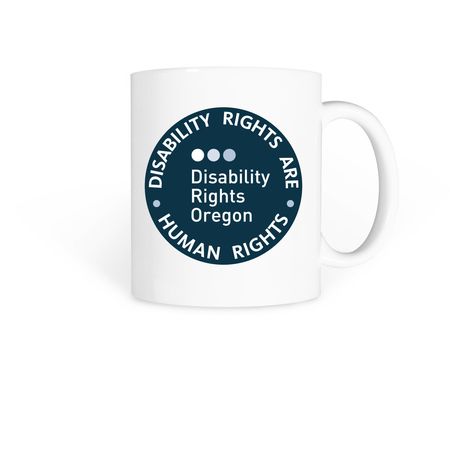 DRO Mug ? Dark Blue, a White Coffee Mug