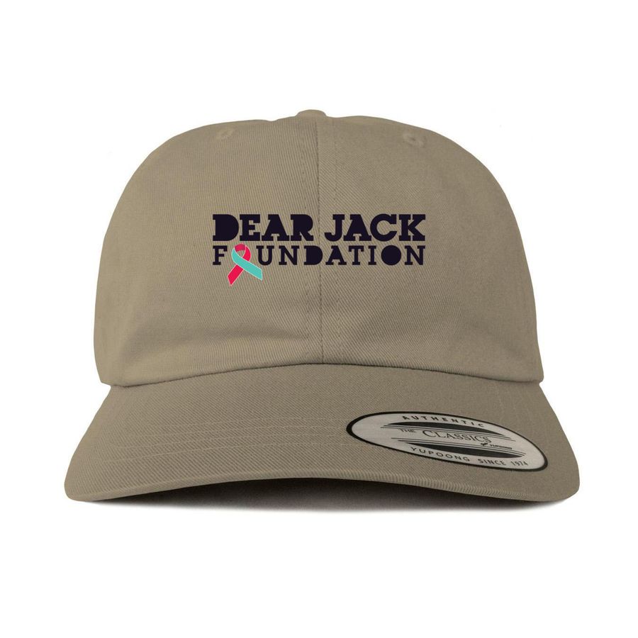 Dear Jack Hat (Black Logo), a Khaki Printed Classic Baseball Cap