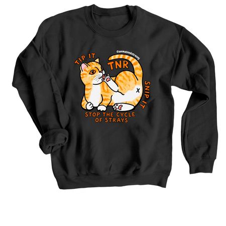 SNIP IT, TIP IT&nbsp;, a Black Crewneck Sweatshirt