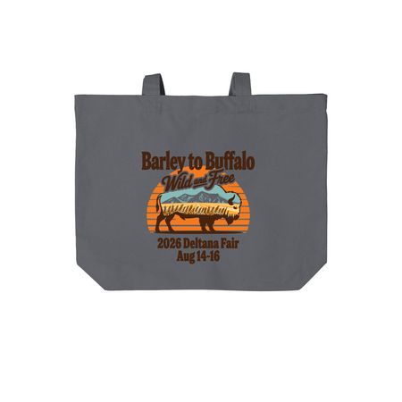 2026 Deltana Fair Totes, a Storm Grey Cotton Canvas Tote Bag