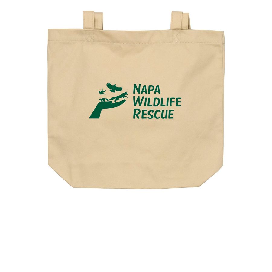 NAPA WILDLIFE RESCUE, a Oyster Organic Cotton Tote Bag