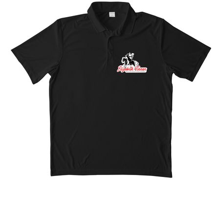 Performance wear, a Black Unisex Performance Polo