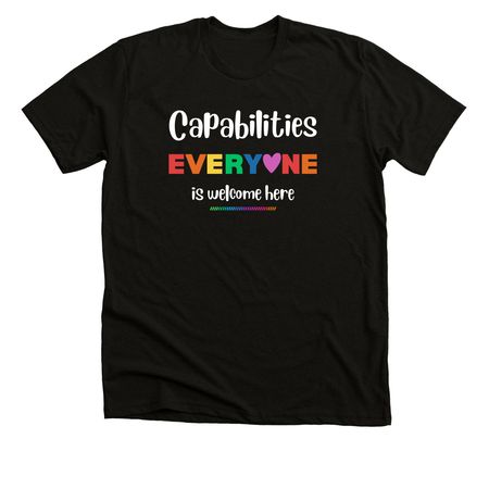 Capabilities- EVERYONE is Welcome, a Solid Black Blend Premium Unisex Tee