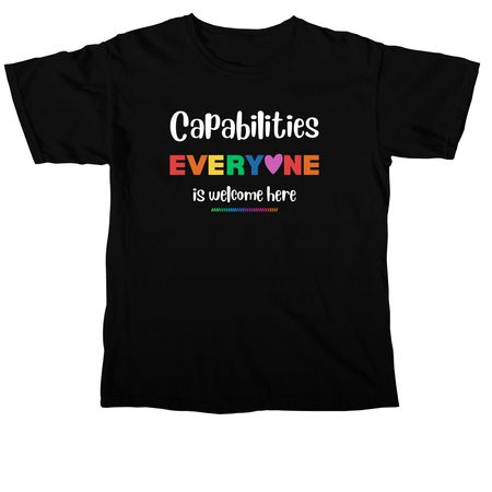 Capabilities- EVERYONE is Welcome, a Black Comfort Colors Unisex Tee