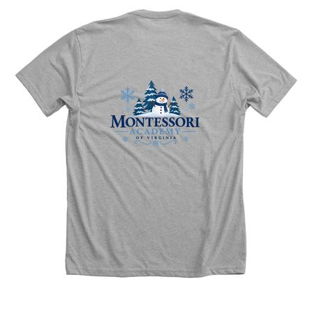 Winter Wonderland, a Athletic Heather Premium Unisex Tee (back-view)