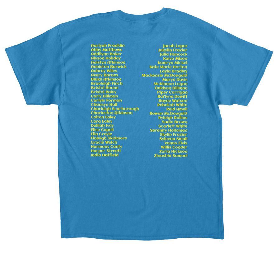 25-26 Recital Shirt, a Sapphire Classic Unisex Tee (back-view)