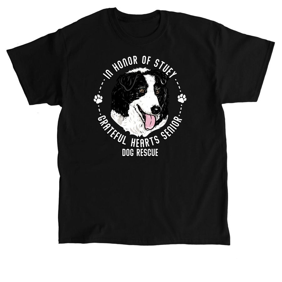 Grateful Hearts Senior Dog Rescue, a Black Classic Unisex Tee