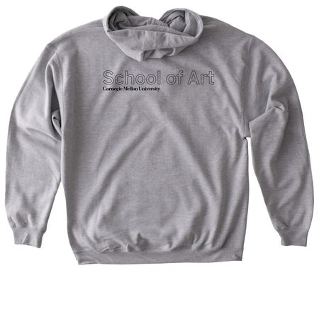 2023 Carnegie Mellon School of Art Sweatshirt, a Sport Grey Gildan Softstyle Pullover Hoodie (back-view)