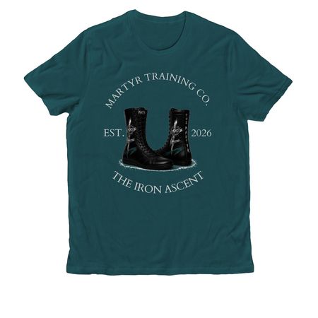 Iron Ascent Ocean Green Shirt&nbsp;, a Deep Sea Green Allmade Organic Cotton Unisex Tee