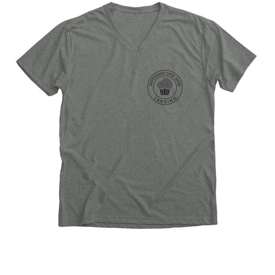 Depressed Cake Shop - Lansing, MI, a Deep Heather Premium V-Neck Tee