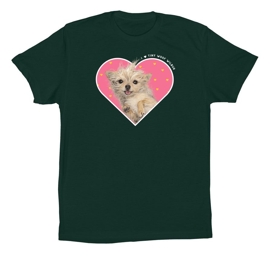 I Heart Tiny Woof Wilbur, a Forest Premium Cotton Tee