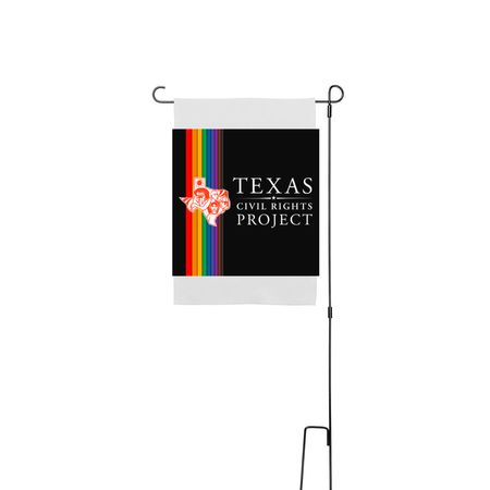 Pride Flag, a White 12" x 18" Yard Flag with Stake