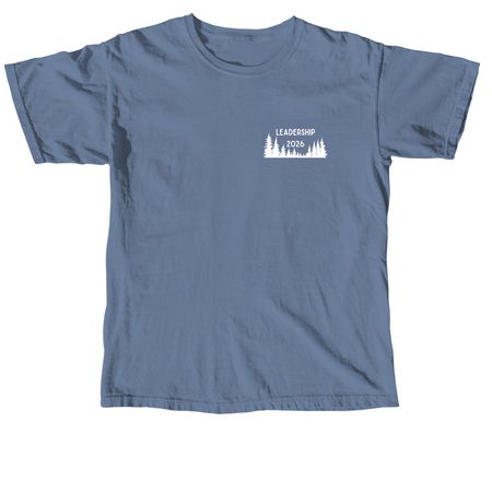 Leadership, a Blue Jean Comfort Colors Unisex Tee (back-view)