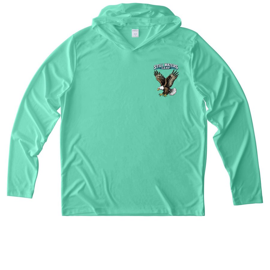 Still Waters 2026, a Bright Seafoam UV Performance Long Sleeve Hoodie