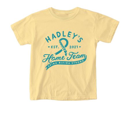 Hadley's Home Team, a Butter Comfort Colors Youth Tee