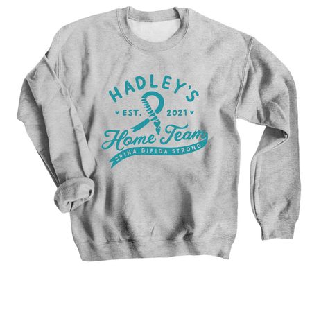 Hadley's Home Team, a Sport Grey Crewneck Sweatshirt