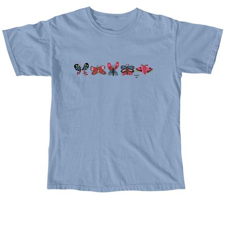 Float like a Butterfly Tee, a Washed Denim Comfort Colors Unisex Tee